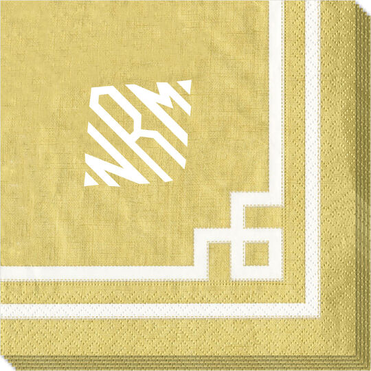 Gold Greek Key Caspari Napkins